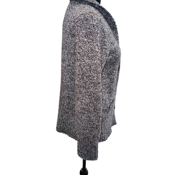 Eddie Bauer Heavy Knit Chunky Womens M Wool Cardigan Sweater Fisherman Preppy - Picture 5 of 11